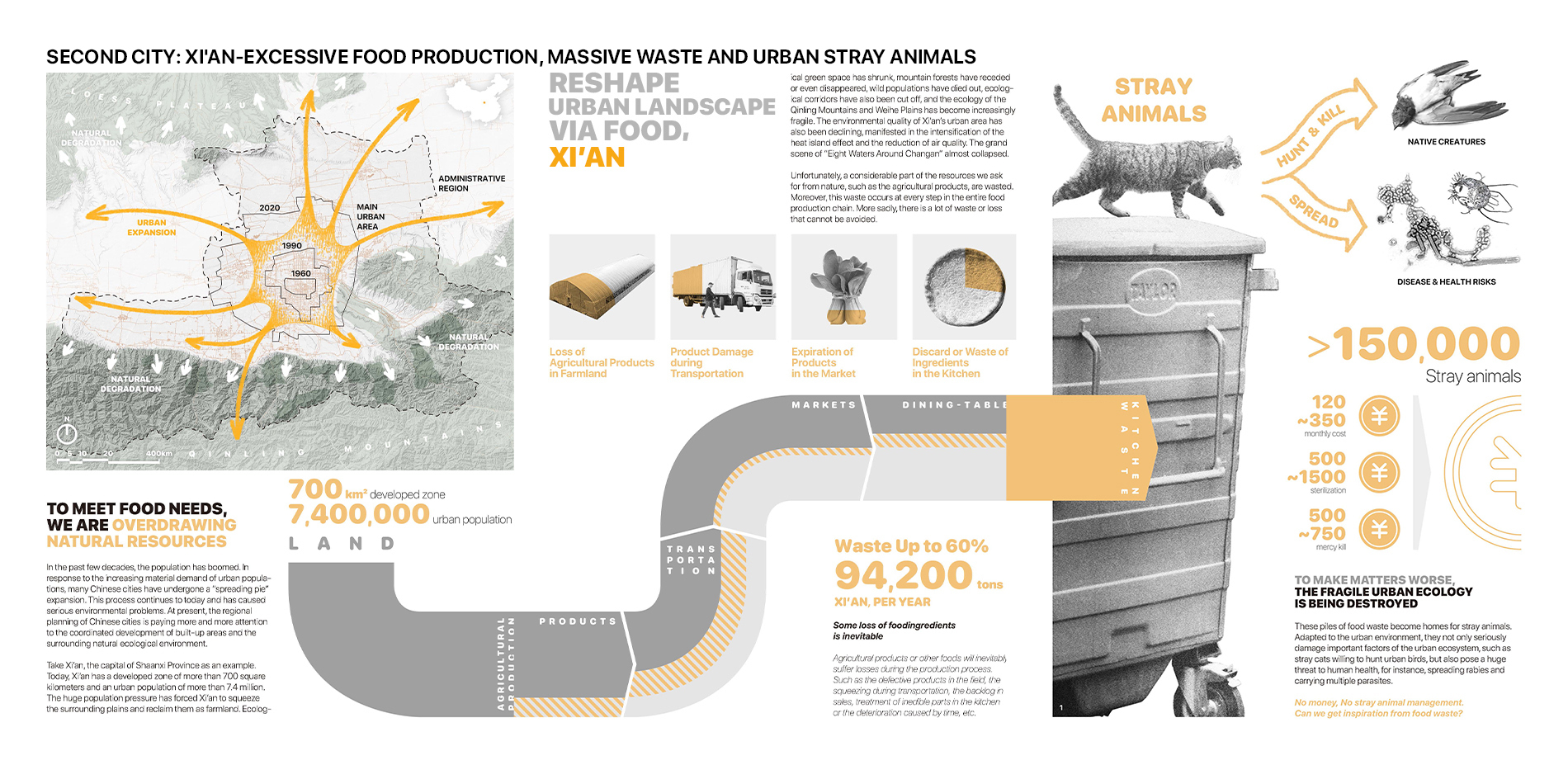 Excessive Food Production, Massive Waste and Urban Stray Animals (Xi'an)